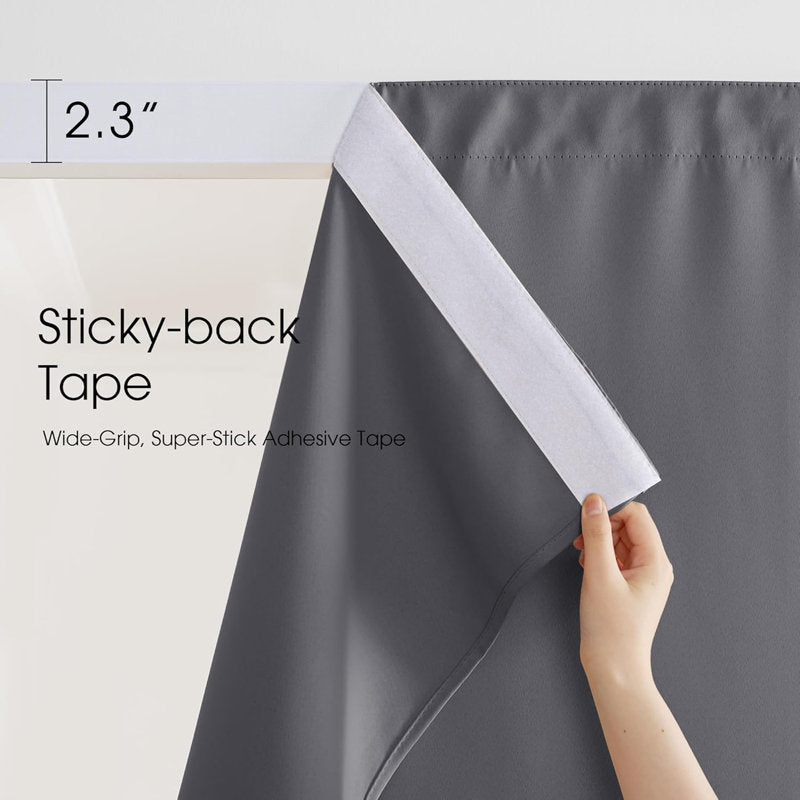 Rod-Free Outdoor Curtains Waterproof Privacy Drapes for Gazebo