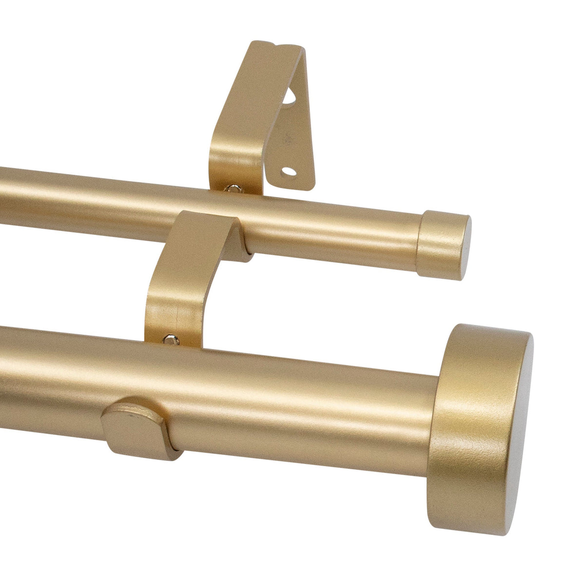 Meriville 1" Double Curtain Rod Royal Gold Vico Metal Window Hardware