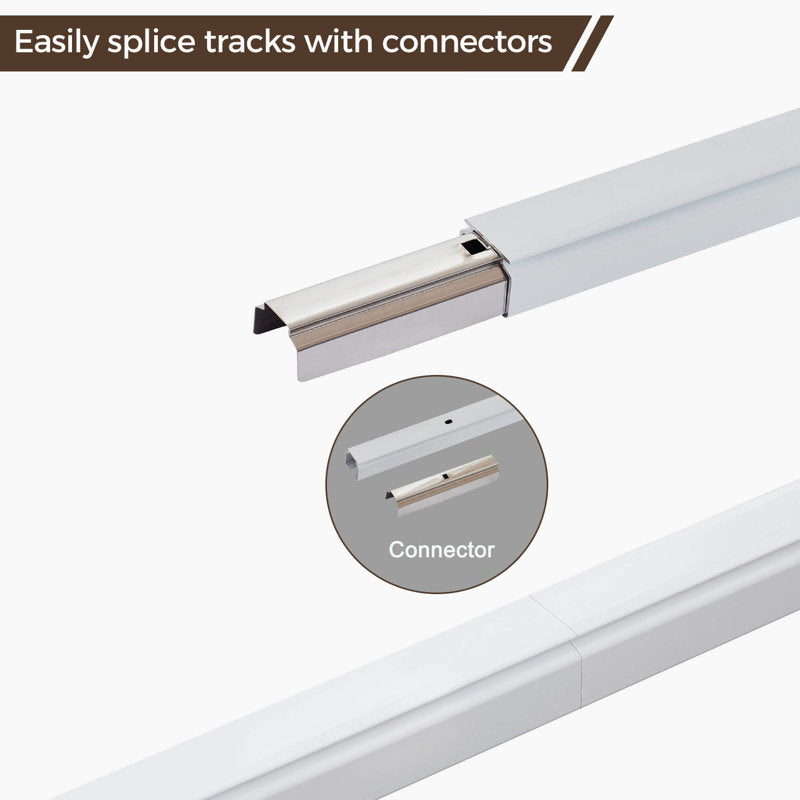 Aluminum Curtain Track Set Heavy Duty Ceiling & Wall Mount Rail