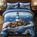 Peaceful Lighthouse 3-Piece Quilted Bedding Set GFTONL3785