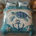 Turtle's Haven 3-Piece Quilted Bedding Set GFTONL3415