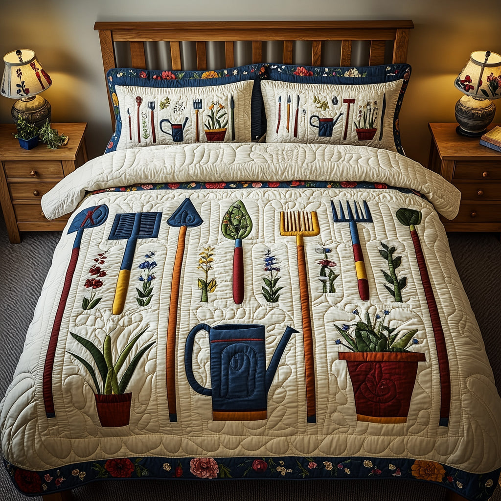 Garden Dreamer 3-Piece Quilted Bedding Set GFTOTP7279