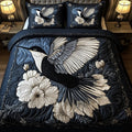 Noir Hummingbird 3-Piece Quilted Bedding Set GFTONL4081
