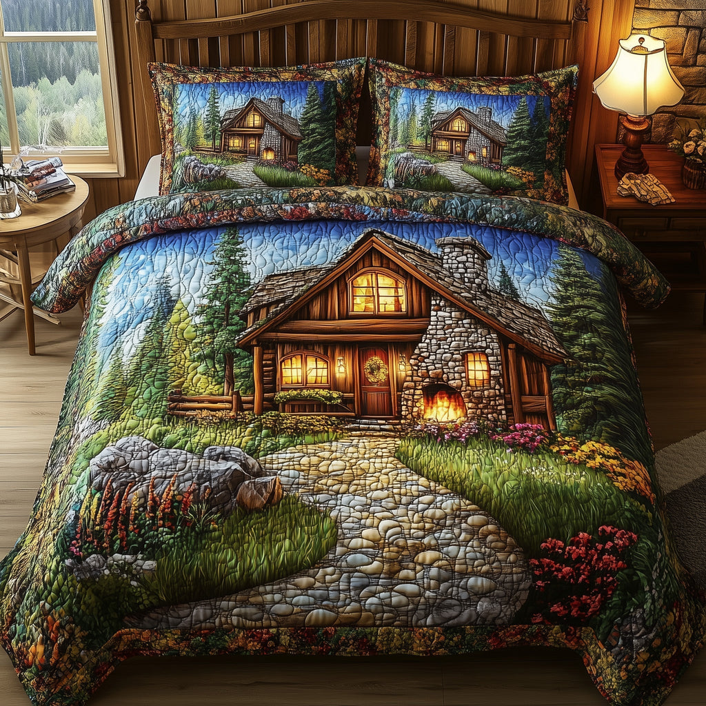 Cozy Harmony 3-Piece Quilted Bedding Set GFTONL3801