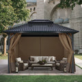 Outdoor Gazebo Curtains - Waterproof Polyester Privacy Drapes