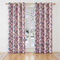 Floral Blackout Curtains - Thermal Grommet Panels for Bedroom