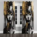 Sisneros Modern Velvet Room Darkening Grommet Curtain Panel