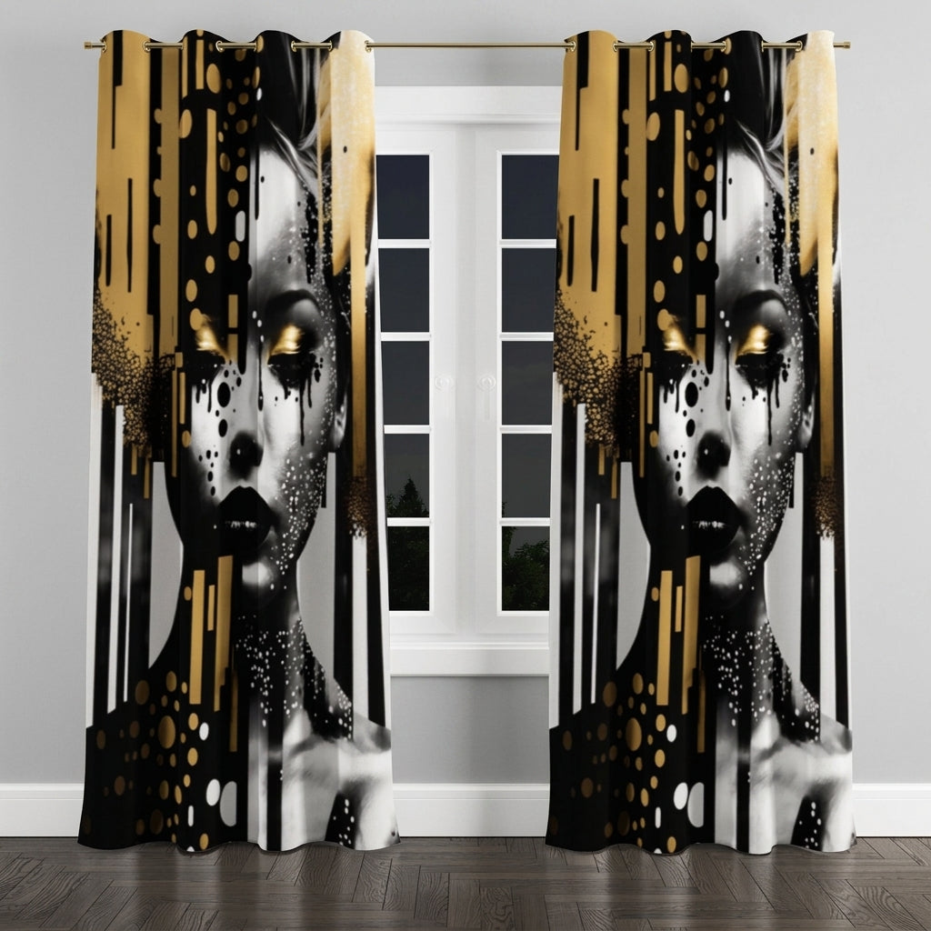 Sisneros Modern Velvet Room Darkening Grommet Curtain Panel