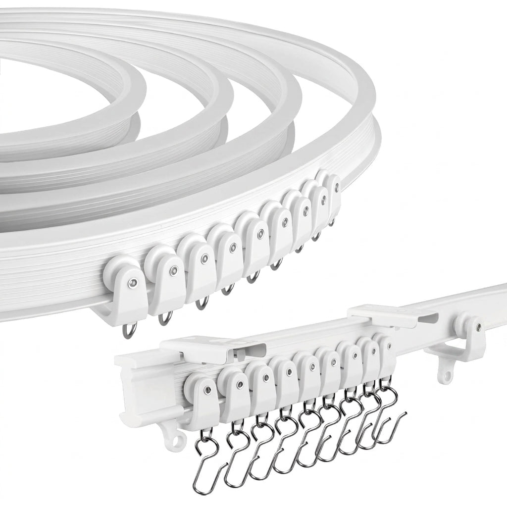 Flexible Ceiling Curtain Track - Bendable PVC for RV & Bay Windows