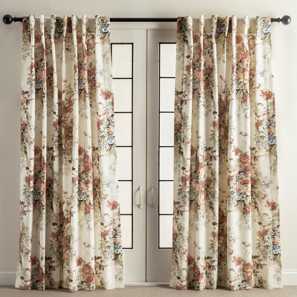 Maison d' Hermine Abbeville Cotton Curtains - 96" Living Room Set