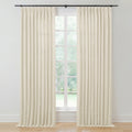 Faux Linen Pinch Pleat Curtains - Room Darkening Window Drapes