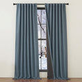 100% Blackout Linen Curtains - Pinch Pleat Thermal Window Panels