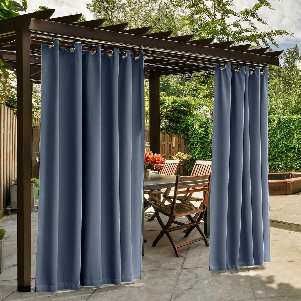 Waterproof Outdoor Curtains - Thermal Blackout Drapes for Porch & Patio