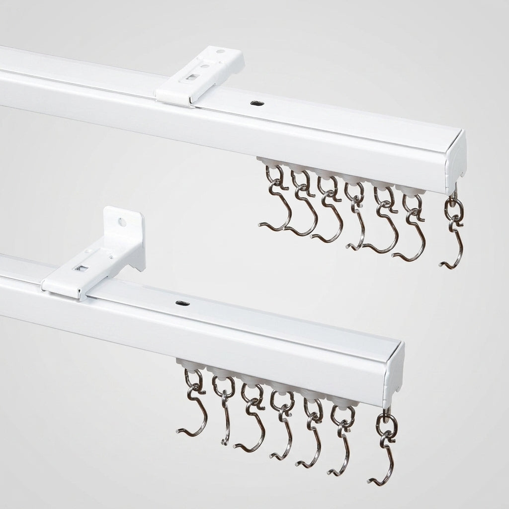 Aluminum Curtain Track Set Heavy Duty Ceiling & Wall Mount Rail