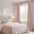 100% Blackout Linen Curtains - Thermal Insulated Bedroom Drapes