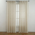 Linen Room Darkening Curtains - Rod Pocket Set for Bedroom & Living