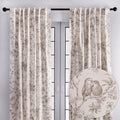 Maison d' Hermine Cotton Toile Curtains - Set of 2 Living Room Drapes