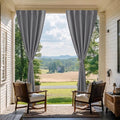 Rod-Free Outdoor Curtains Waterproof Privacy Drapes for Gazebo