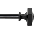 Adjustable Iron Curtain Rod - Matte Black Heavy Duty Window Pole
