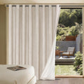 Extra Wide Blackout Linen Curtain for Sliding Doors & Patio