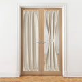 100% Blackout Linen Door Curtain for French & Patio Doors - 25x72